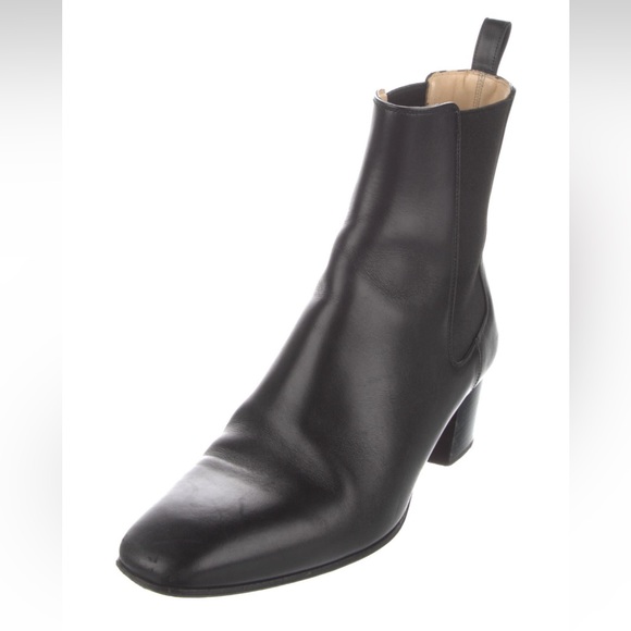 Gadessita Heeled Boot in Black Calf Leather 38.5 - Picture 3 of 8